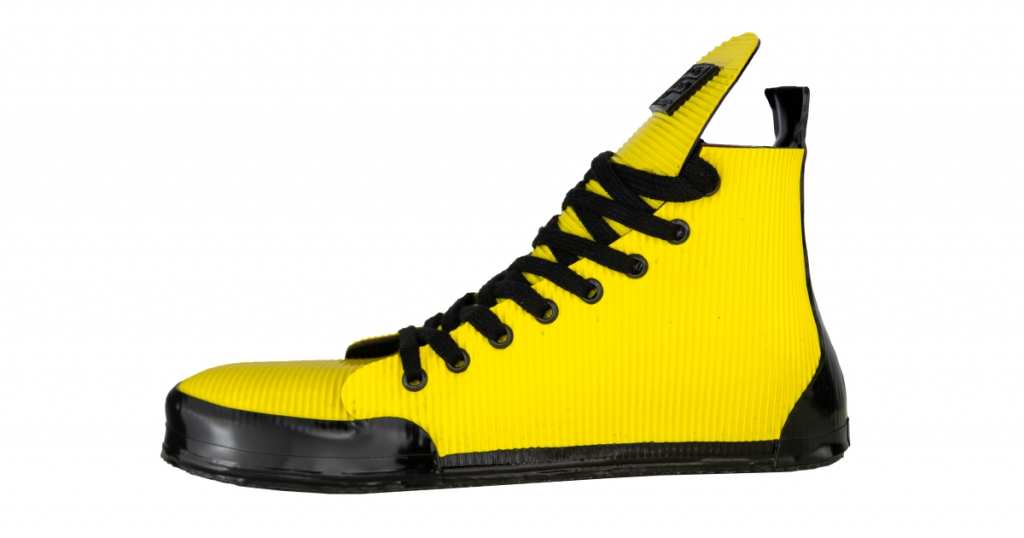 Latex Sneakers RIFFLE gelb schwarz Laser Edition
